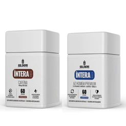 Kit: Termogênico Cafeína + Multivitamínico Az Homem Premium Focus Natural Intera - Soldiers Nutrition