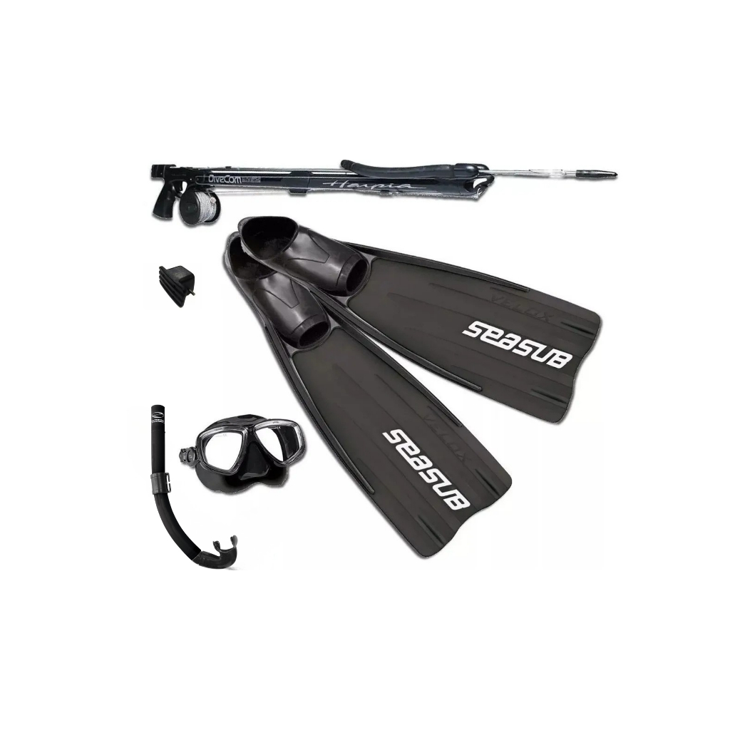 Kit Para Mergulho e Pesca Submarina Nad Velox, Masc Silic., Resp Seasub em Oferta na Shopee