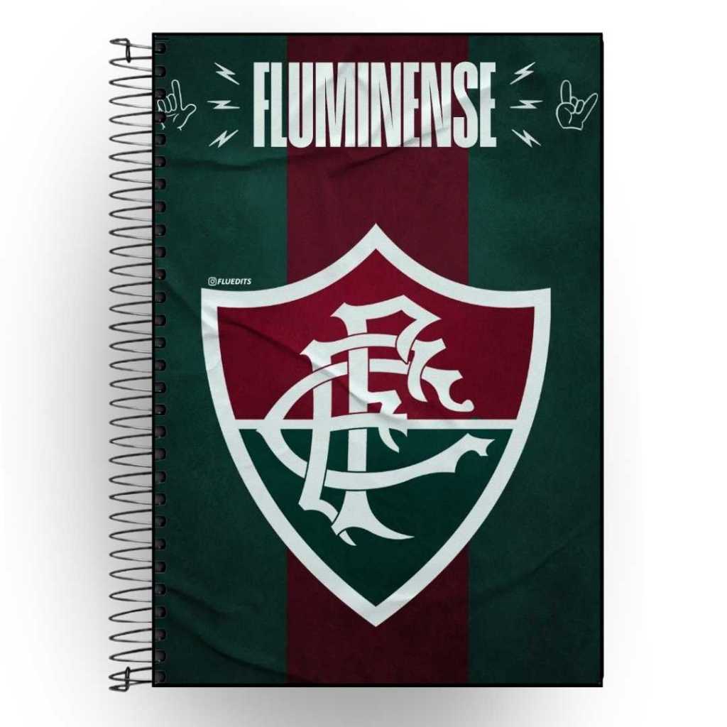 Caderno Personalizado Fluminense | Capa Dura Plastificada | 1 a 20 Matérias | Escolar e Universitário | Envio Rápido em Oferta na Shopee