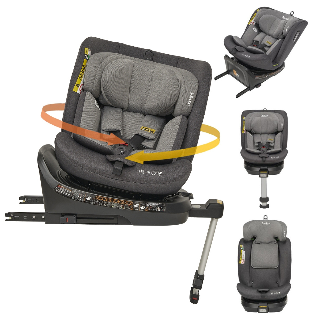 Imagem Cadeira de Segurança Carro ISOFIX De 0 a 12 Anos Até 36kg Rotação 360 Graus Reclinável Jovikids