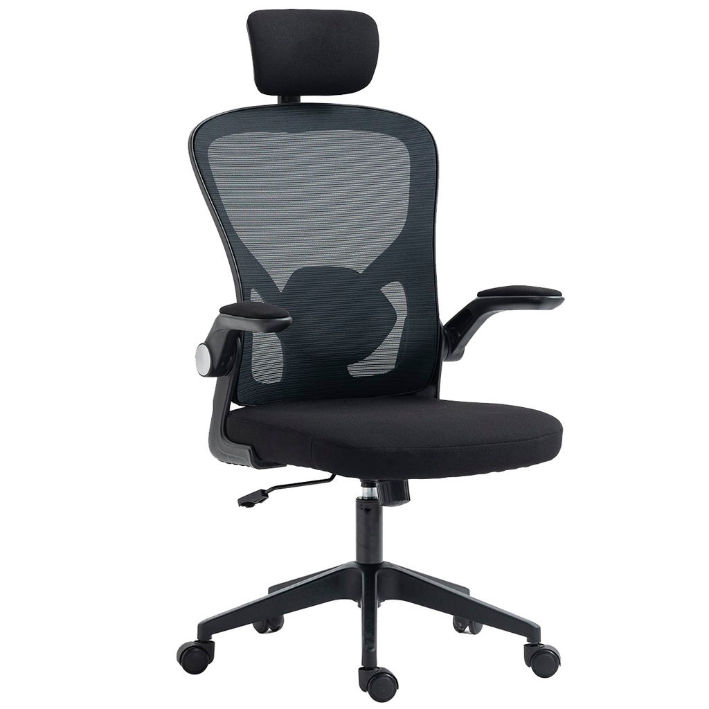 Cadeira Escritório Diretor Giratória Dr.Office, Mesh, Braço Ajustável, Regulagem de Altura, Preta em Oferta na Shopee