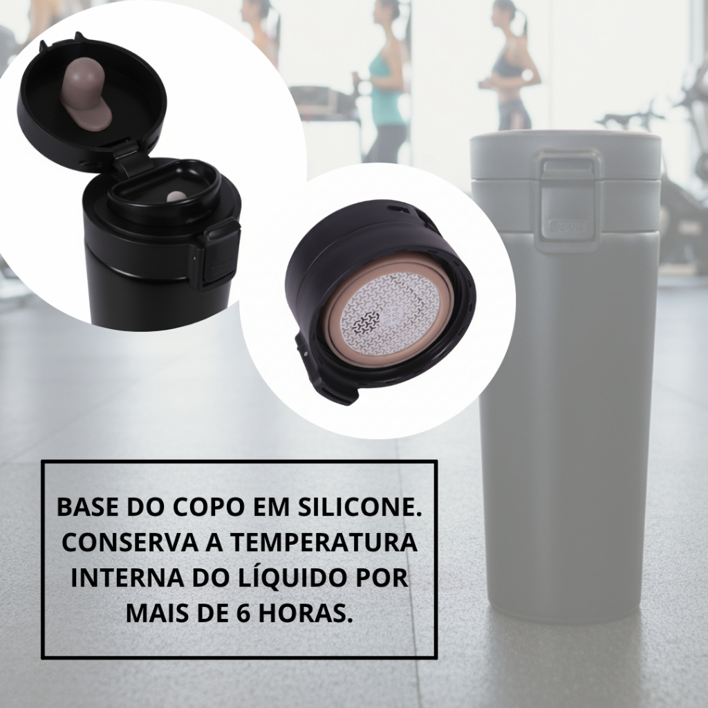 Copo Térmico Para Chá Café Bebidas Aço Inox 480ML Prata — imagem 2 de 2