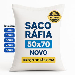 Saco Ráfia Novo Para Entulho Construção Reforçado Branco 50x70 cm Envio Imediato em Oferta na Shopee
