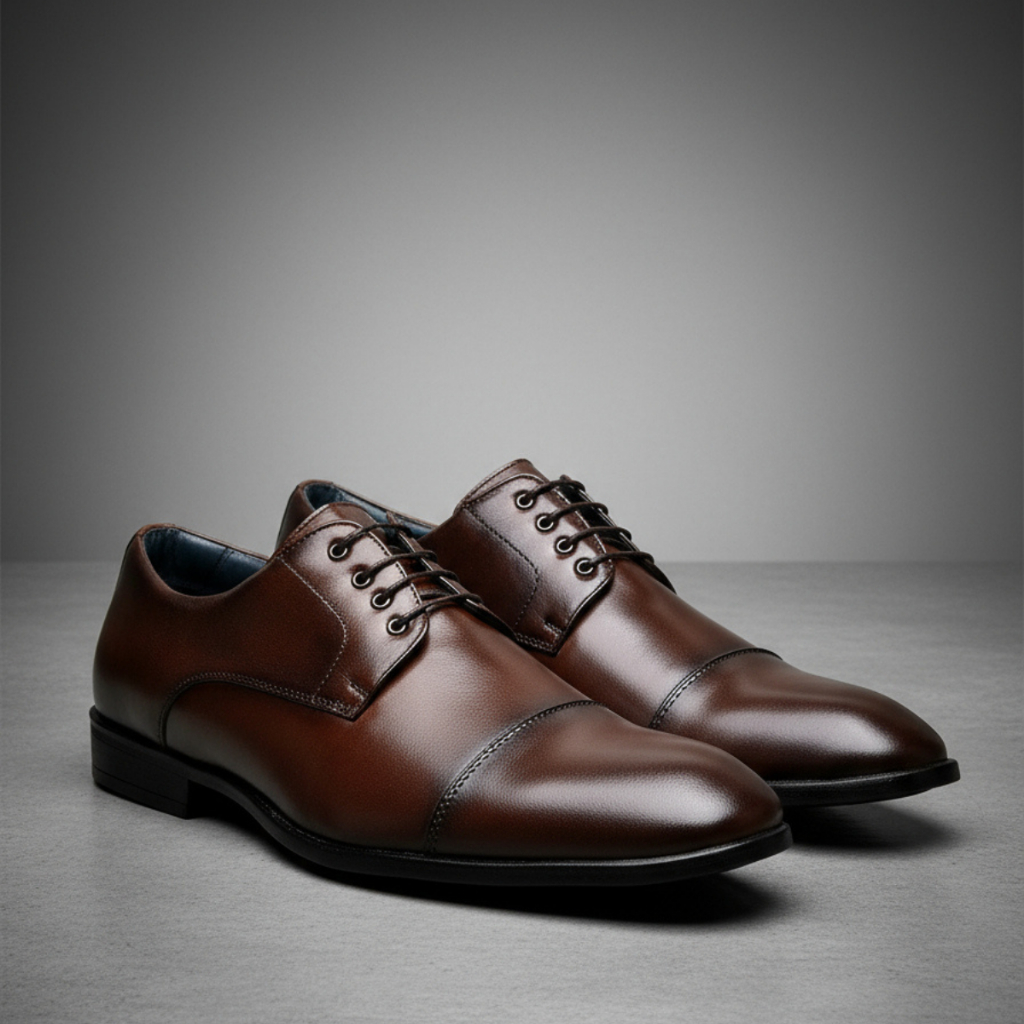 Sapato Social Derby Masculino Em Couro Nobre Elegante Clássico Formal Oxford Esporte Fino