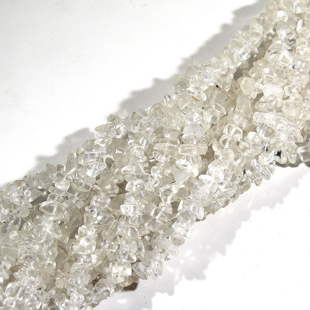 Cascalhos de Pedra Natural - Fio de 80cm Quartz 250 Peças em Oferta na Shopee