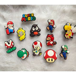 Kit de 3 a 10 Pins/Bottons Emborrachados Para Babuche - Mario Bros/Super Mario em Oferta na Shopee