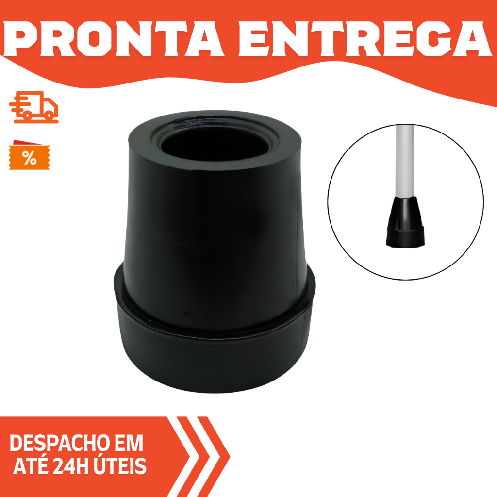 Ponteira Pé 5/8 para Bengala Muleta Andador (UN)