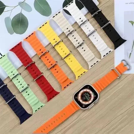 Pulseira Ocean para Smartwatch Apple Watch Series Ultra 49mm Oceano Relógio