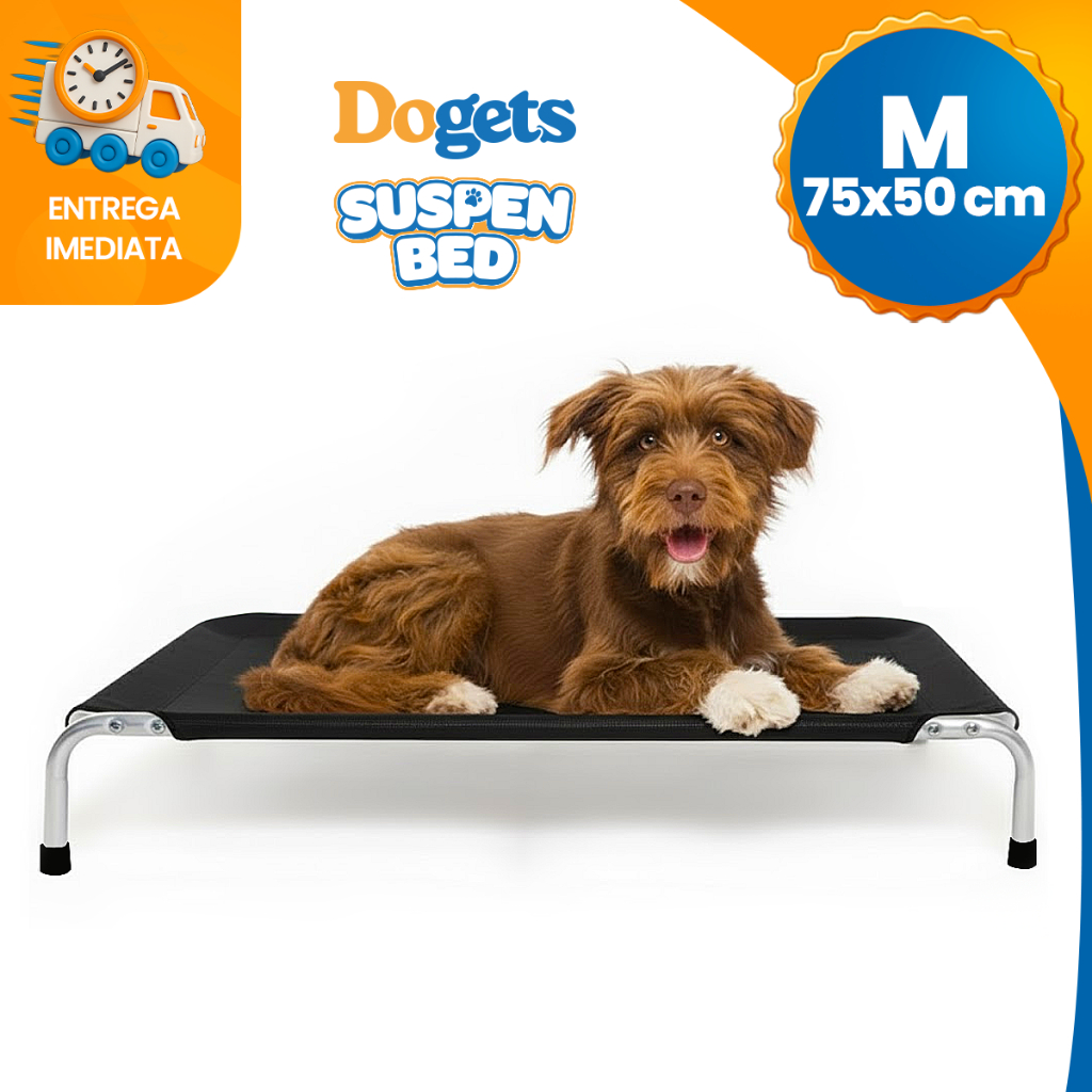 Cama Para Cachorro Suspensa Elevada Pet Cachorro 75x50cm Tamanho M Dogets em Oferta na Shopee