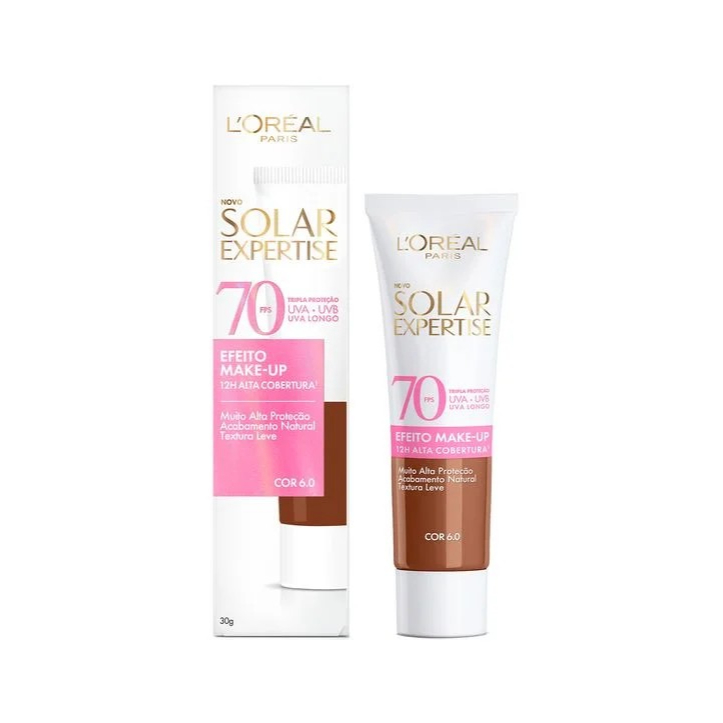 Protetor Solar Facial L'oréal Cor 6.0 Paris Expertise Efeito Make-up Fps70 30g