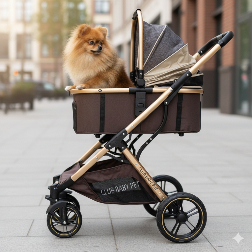 Carrinho Pet Europeu Unique Cães/Gatos 3em1 Inmetro Marrom em Oferta na Shopee