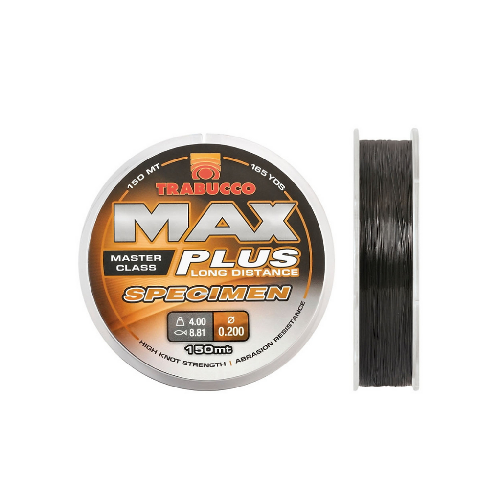 Linha Monofilamento Trabucco Max Plus Long Distance Speciment  150m Preto
