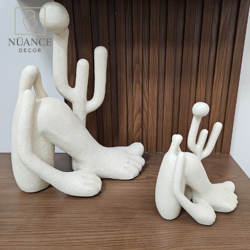 Escultura Abaporu P Arte Moderna Inspirada em Tarsila do Amaral Decoração Premium em Gesso Artístico