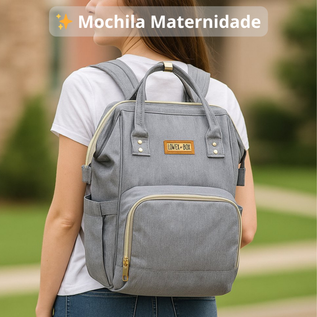 Mochila / Bolsa de Maternidade: Lovely Baby – Elegante, Expansível, Super Funcional para Passeios, Viagens e Uso Diário!