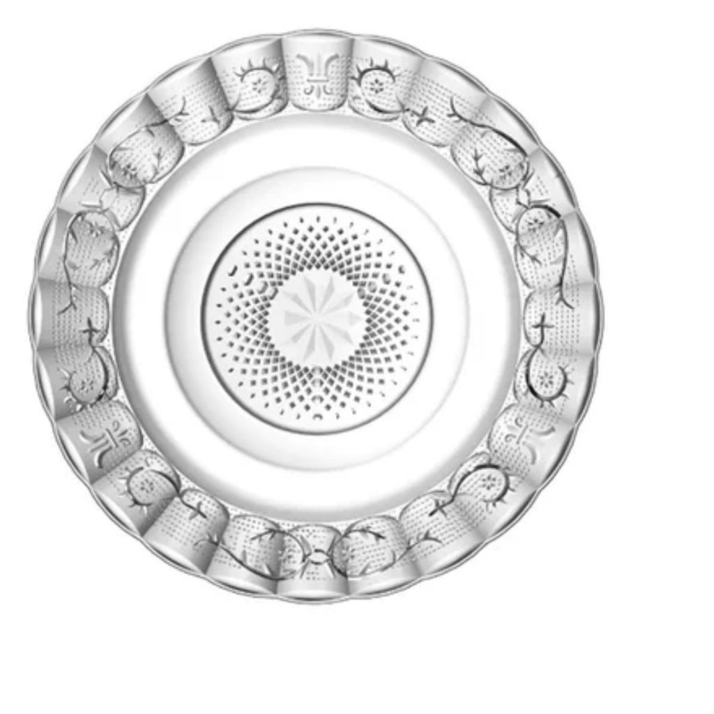 Conjunto c/6 Pratos Raso De Vidro Star 22cm Plasvale