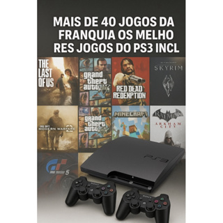PS3 COM 40 JOGOS NO HD(melhores)+ 2CONTROLES DESBLOQUEADOps3 play3 em Oferta na Shopee