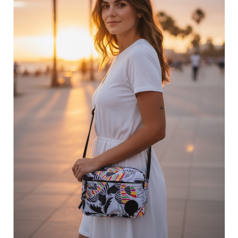 Bolsa UNISSEX estampada alça transversal quadrada NOVIDADE VERAO em Oferta na Shopee