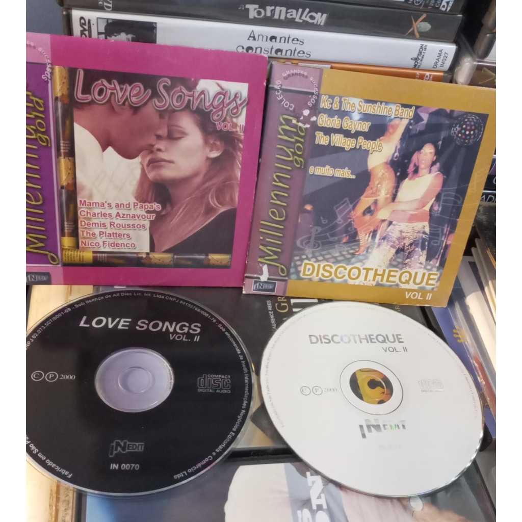 2 Cds Millennium Gold Coleção grandes Sucessos  Discoteque 2 Love songs 2 The platters mama's gaynor village people Prom