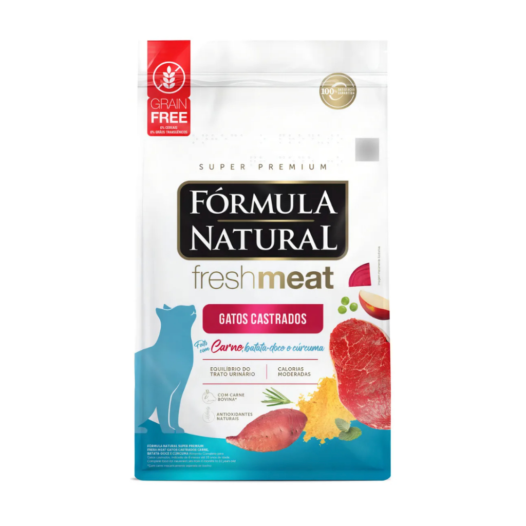Ração Fresh Meat Gato Castrado Carne 1Kg Fórmula Natural em Oferta na Shopee