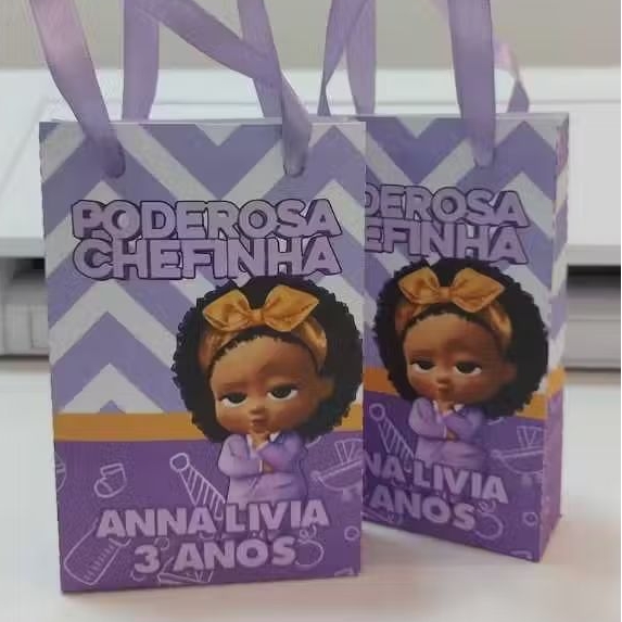 Sacolinha P personalizada Poderosa Chefinha (PEGUE E MONTE) lembrancinhas mimos personalizados festa