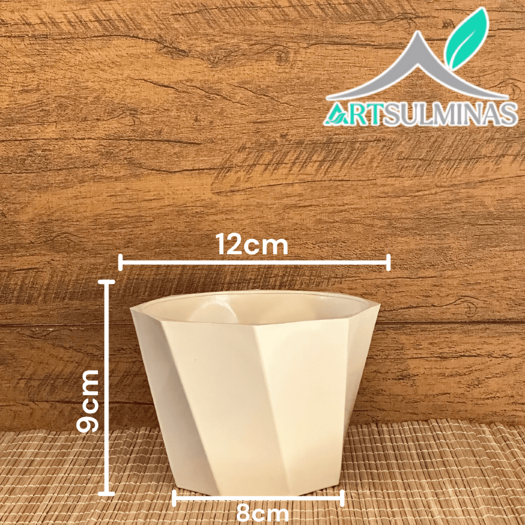 Vaso Cachepô Facetado N2 Torcido Moderno Decorativo para Flores e Plantas Casa Sala Escritório em Oferta na Shopee