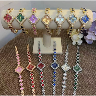 Relógio feminino da série Diamond Clover: um presente de aniversário para sua namorada ou amiga em Oferta na Shopee