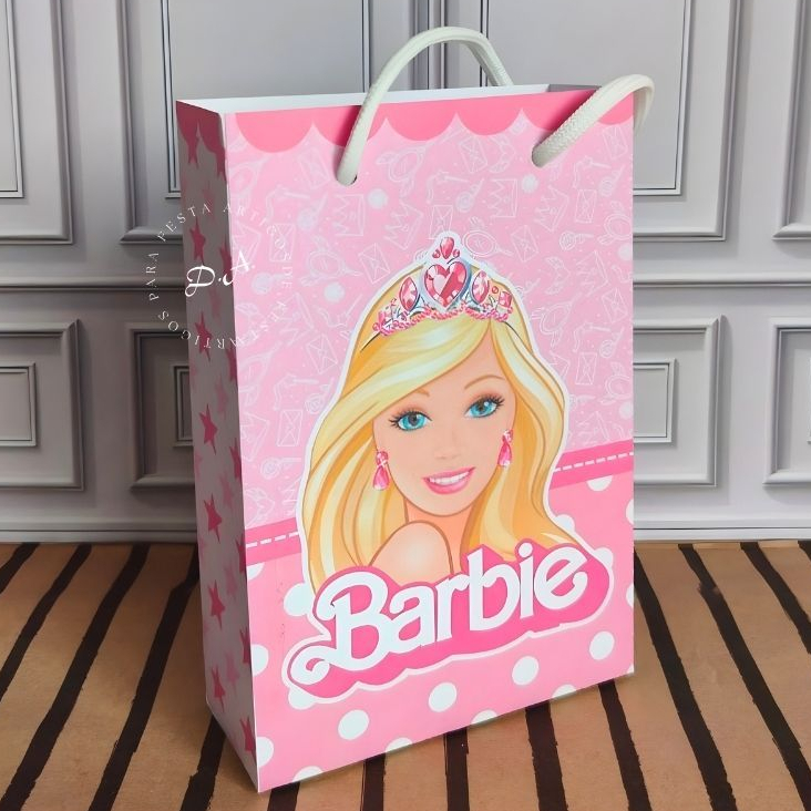 SACOLINHA BARBIE PRONTA ENTREGA PEGUE E MONTE TAMANHO 10x15 FESTA INFANTIL LEMBRANCINHA PERSONALIZADA