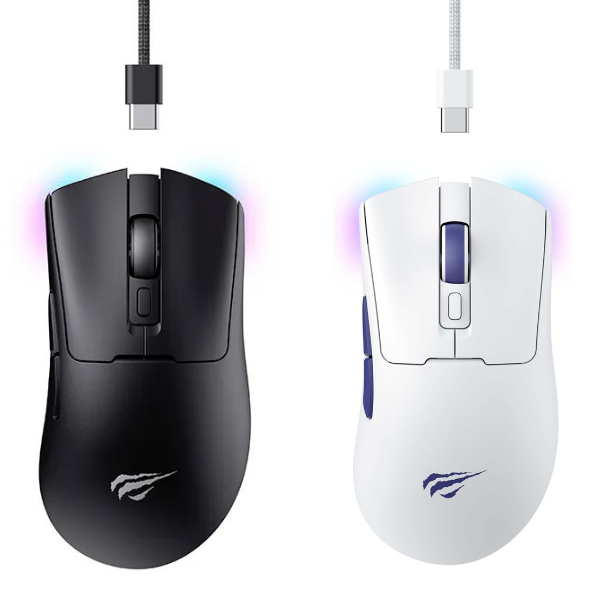 Mouse Gamer Sem Fio Tri Mode Bluetooth 10000 Dpi Pixart Havit Ms966se Pc Notebook