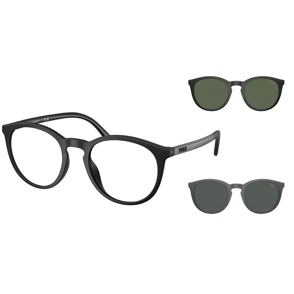 Armação De Óculos Polo Clip-on Ph4183u Preto 50019a 52 20