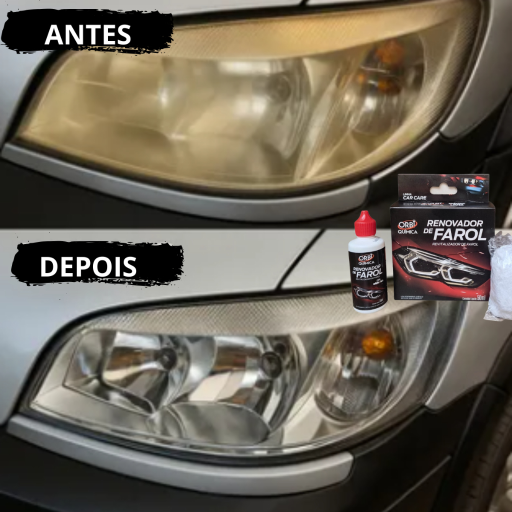 Renovador Farol Tira  Instantaneo Remove Fosco Amarelado Instantâneo em Oferta na Shopee