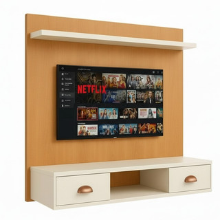 Painel Para Tv 45 Polegadas De Parede Rack 2 Portas Moderno - E&A