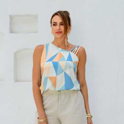 BLUSA REGATA FEMENINO TECIDO VISCOSE CONFORTABLE ELEGANTE em Oferta na Shopee