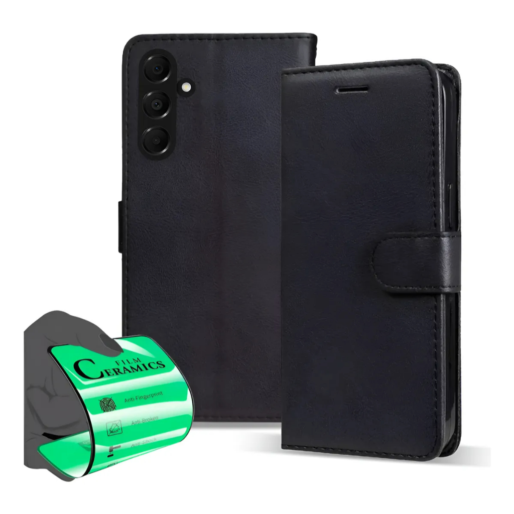 Case Capa Premium Carteira Couro + P. Cerâmica Compatível Com Galaxy A17 A17 5g