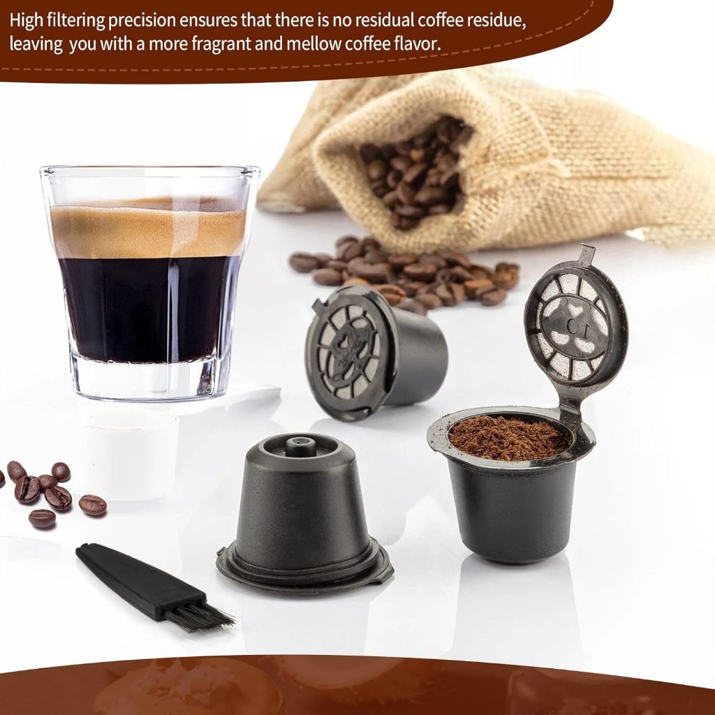 Kit 3 Cápsulas Reutilizáveis Café Chá Filtro Preto