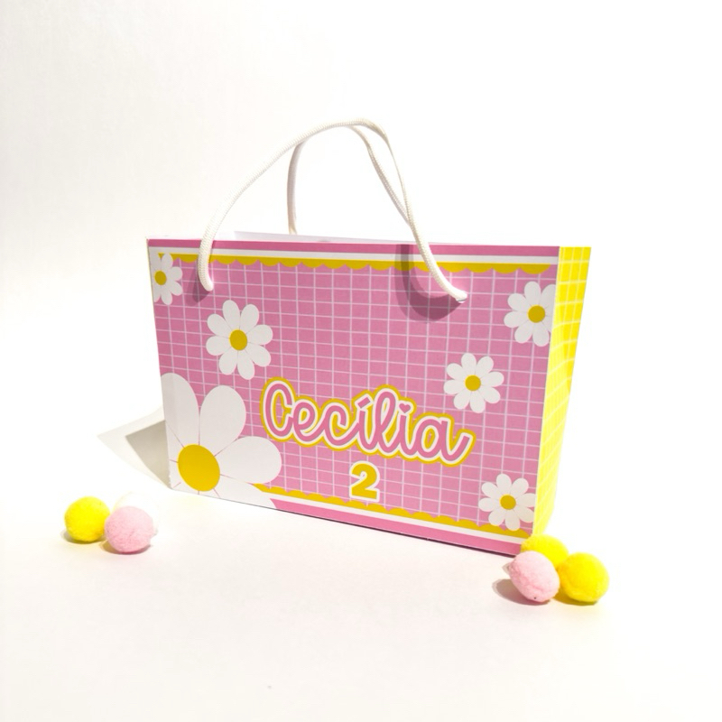 PEGUE E MONTE | Sacolinha Margarida | Lembrancinha Caixinha Personalizada Personalizado
