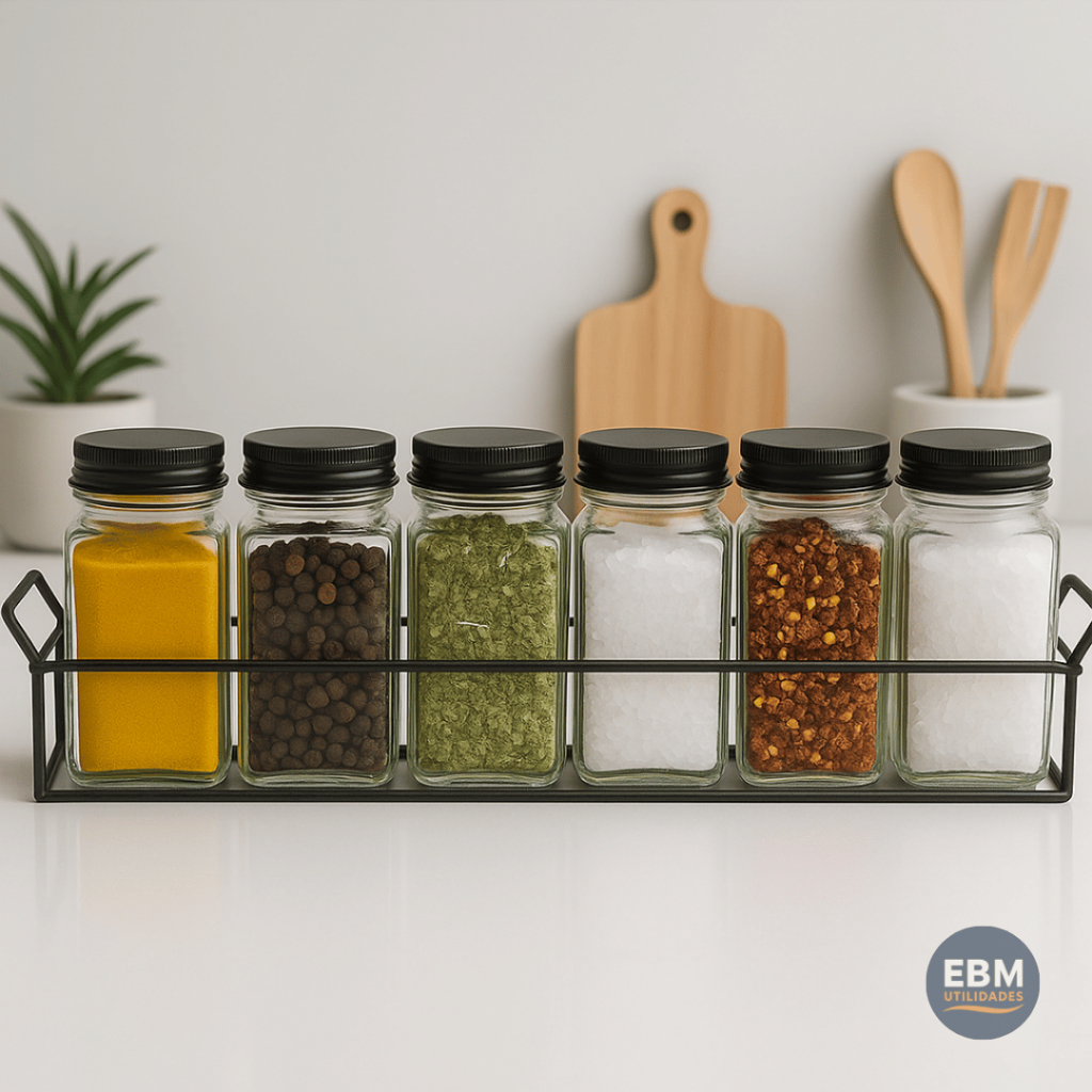 Porta Tempero com Suporte - Comprar com Melhor Preço em Essenciais para Culinária