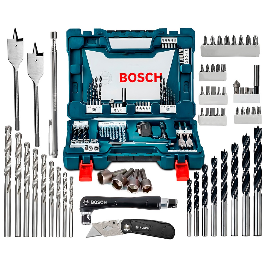 Jogo Kit Pontas Brocas 68 Peças Bosch Metal Com Maleta Completa em Oferta na Shopee