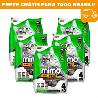 Kit 5 Granulado de Argila Higiênica de Gato Areia Forma Torrões Absorvente e Perfumado Mimocat 20KG em Oferta na Shopee