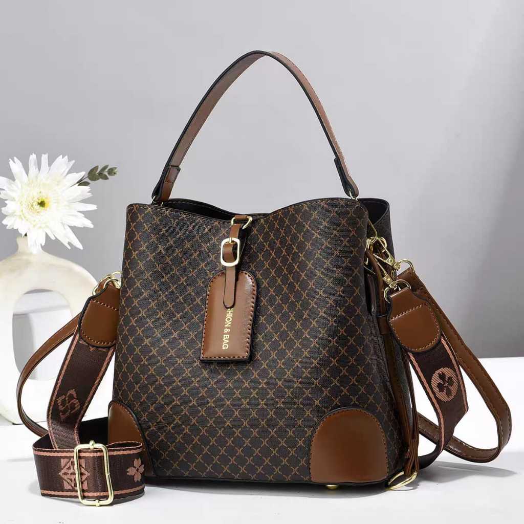 Bolsa Feminina Saco Transversal E Mão Estampada Moderna Luxo 5889/6058