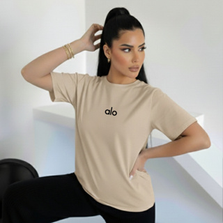 T-Shirt Feminina Estilosa Camiseta Estampada Fitness Yoga 100% Algodão Envio Imediato em Oferta na Shopee