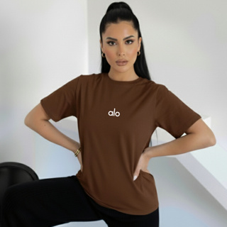 T-Shirt Feminina Yoga Fitness Estampada Blusa 100% Algodão Envio Imediato em Oferta na Shopee