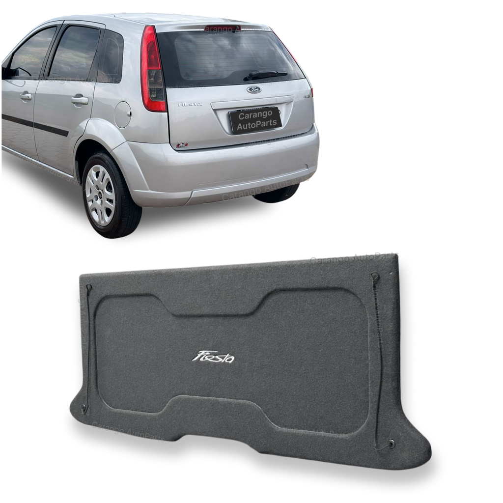 Tampão Porta Malas Ford Fiesta G3 Amazon 2003 A 2014 Grafite c/ Furo Falantes 6x9 em Oferta na Shopee