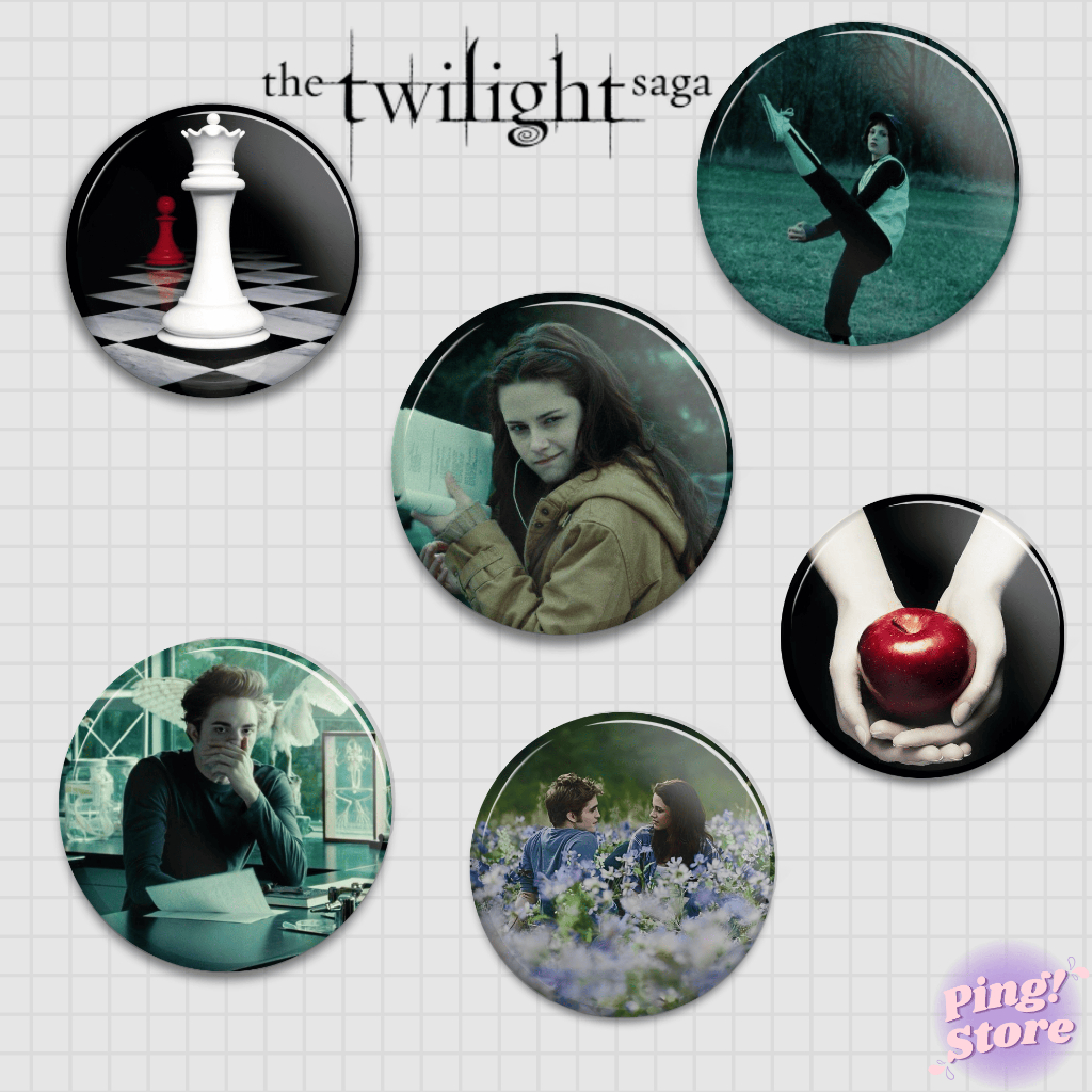 Botton A SAGA CREPÚSCULO - Filme, The Twilight Saga, Lua Nova, Amanhecer, Eclipse, Alfinete, Pin, Broche