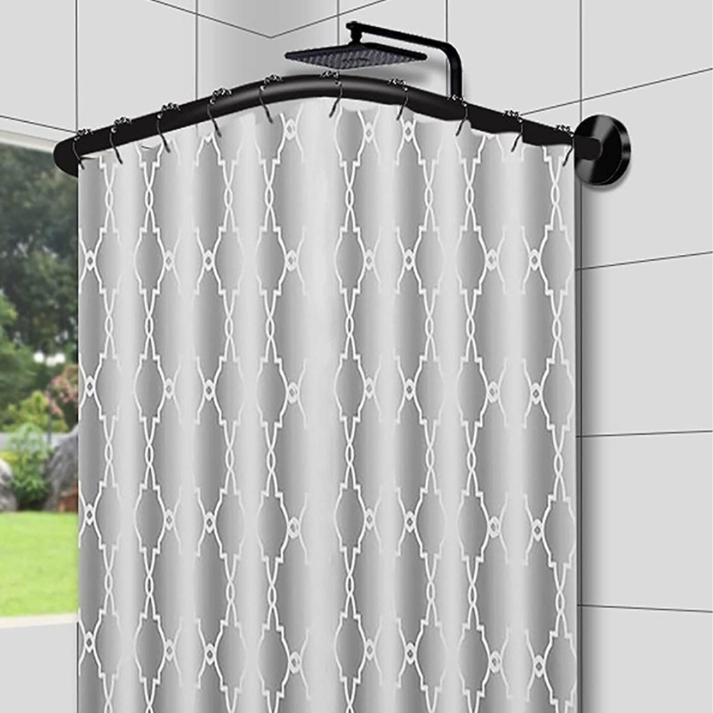 Suporte Box de Alumínio FRIZADO para Cortina de Banheiro - Cor ALUMINIO NATURAL