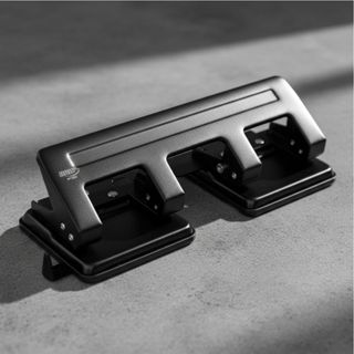 Perfurador De Papel 4 Furos 20 Folhas em Metal – Estrutura Metálica 27cm com Coletor e Margeador em Oferta na Shopee