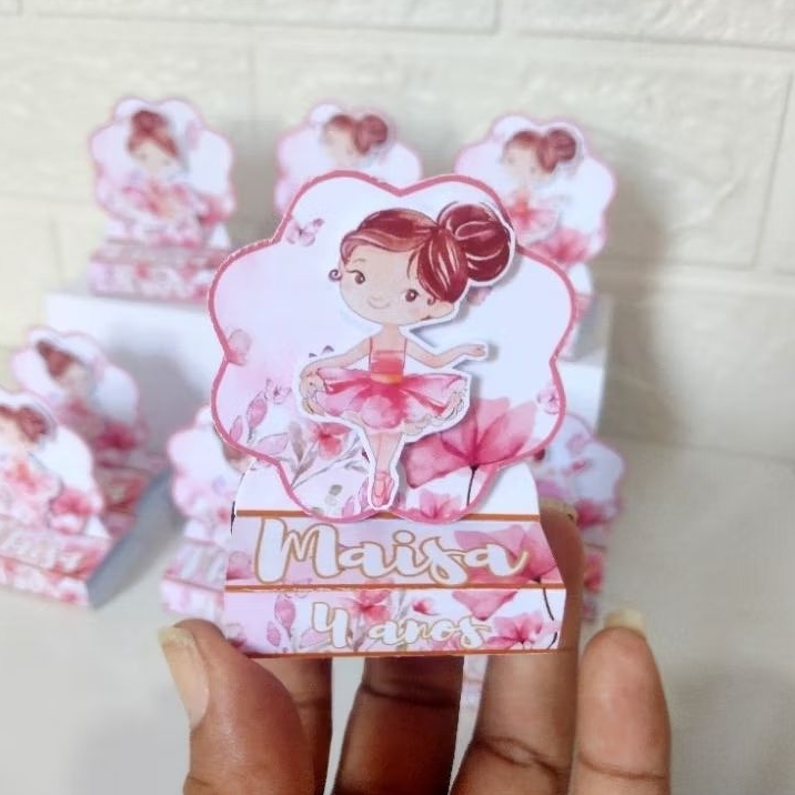 porta Bis duplo personalizados para lembrancinhas de festa de aniversário.tema bailarina,leia a descrição.