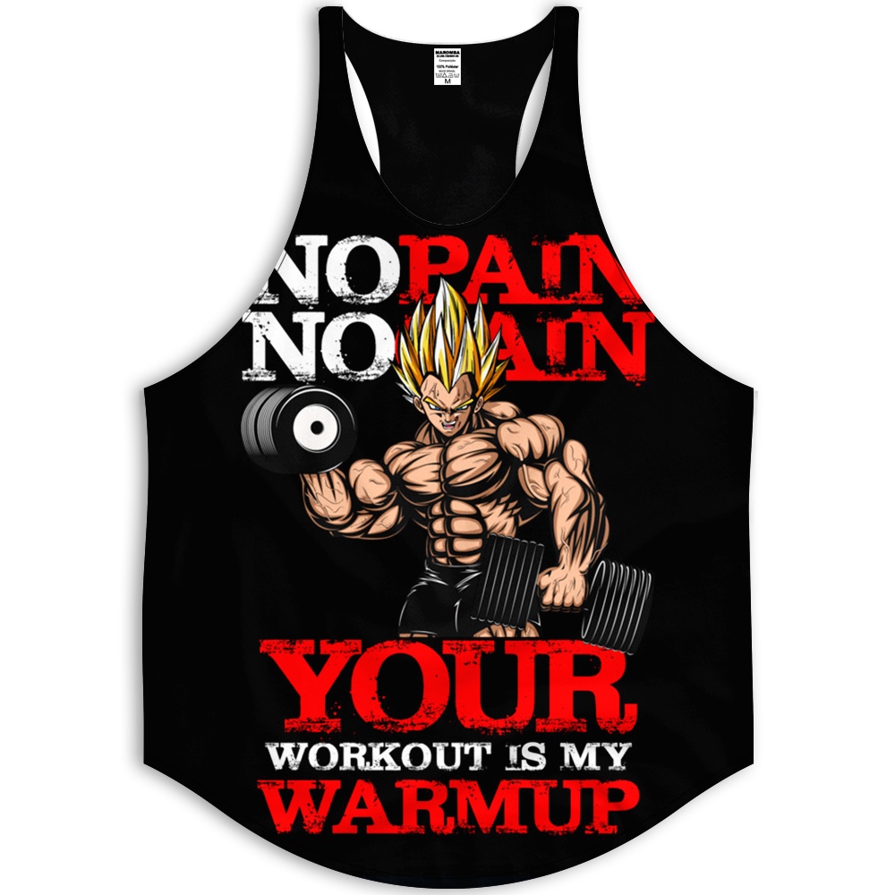 Regata Cavada Vegeta No Pain No Gain Academia em Oferta na Shopee