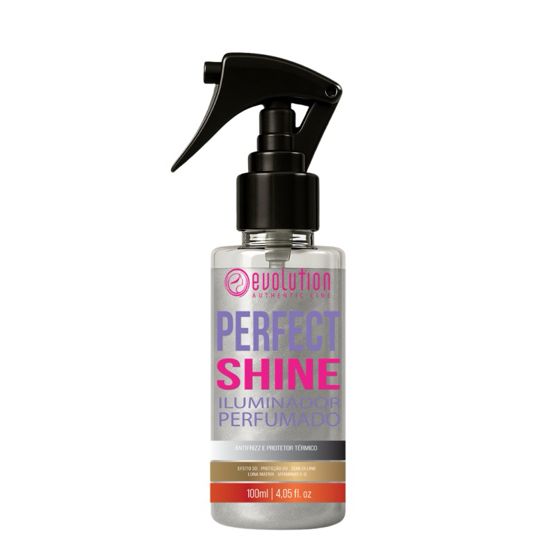 Evolution, Finalizador prata 120ml spray de brilho perfumado, iluminador perfumado