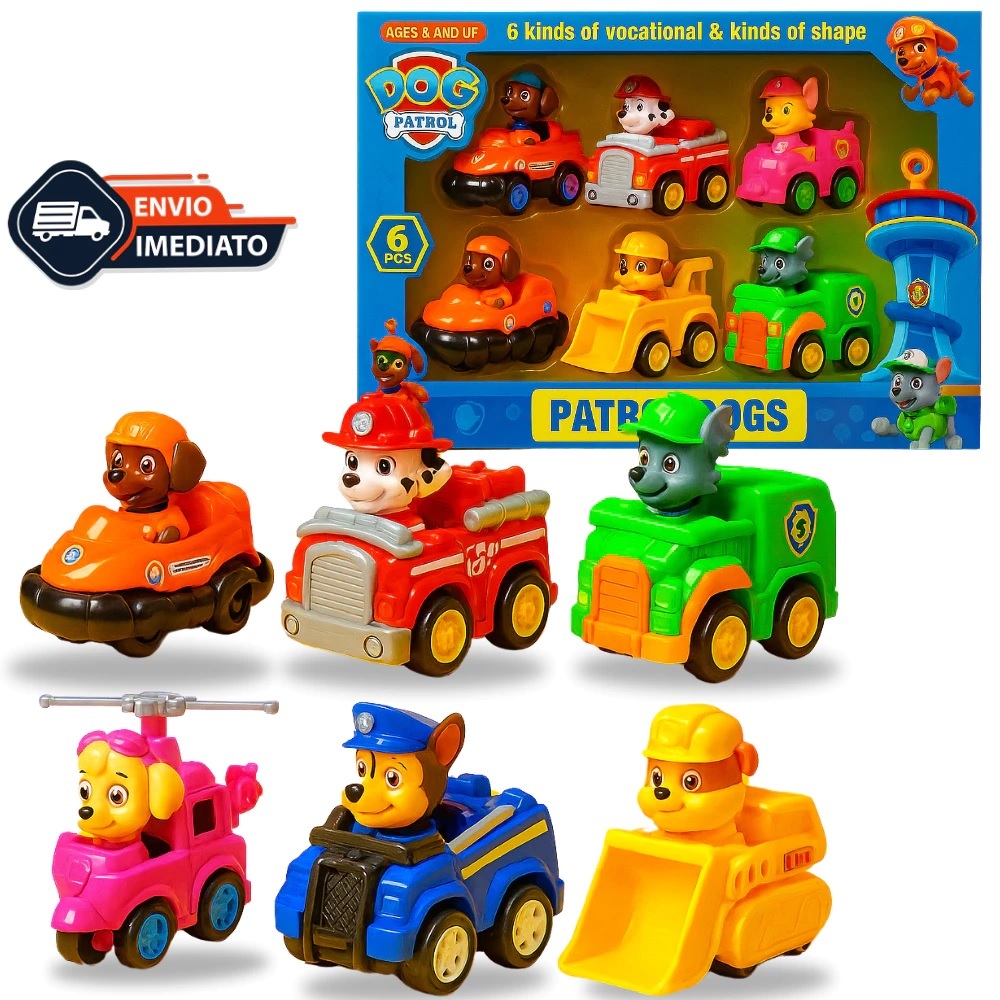 Kit 3/6/9 Carrinho Patrulha Canina Brinquedo Coleção Fricção Brinquedos Corrida Infantil Criança em Oferta na Shopee