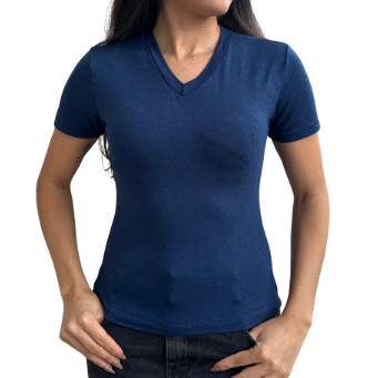 Blusa Feminina gola v 100% Viscolycra manga curta premium Blusinha treino academia uniforme festa enfermagem em Oferta na Shopee